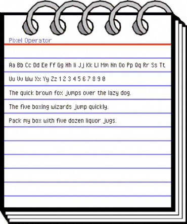 Pixel Operator Regular animated font preview