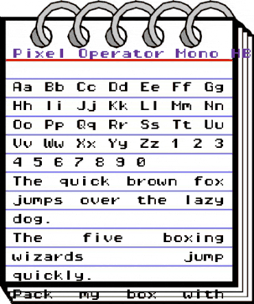 Pixel Operator Mono HB 8 Regular animated font preview