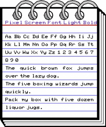Pixel_Screen_Font-Light Bold Bold animated font preview