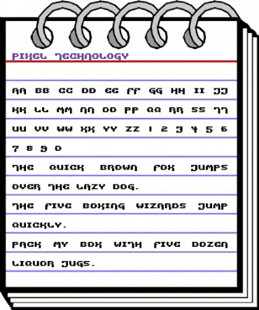 Pixel Technology Regular animated font preview