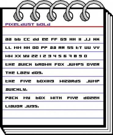 Pixeldust Bold animated font preview