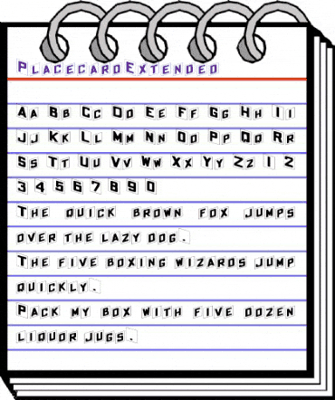 PlacecardExtended Regular animated font preview