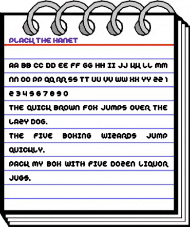 Plack the Hanet Regular animated font preview Plack the Hanet Regular animated font preview