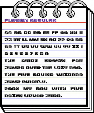 Plagiat Regular animated font preview