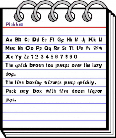 Plakken Regular animated font preview