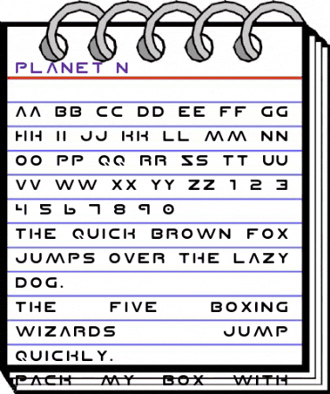 Planet N Regular animated font preview Planet N Regular animated font preview