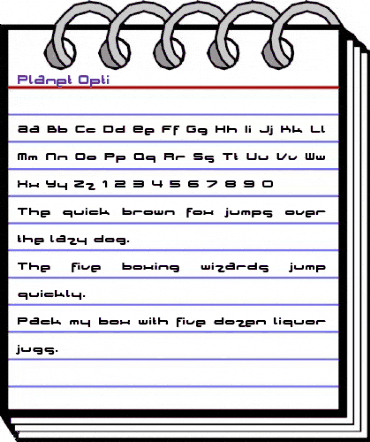 Planet Opti Regular animated font preview