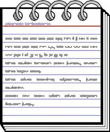 Planet TriColore Regular animated font preview Planet TriColore Regular animated font preview