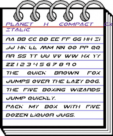 Planet X Compact Expanded Italic Expanded Italic animated font preview Planet X Compact Expanded Italic Expanded Italic animated font preview