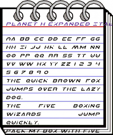 Planet X Expanded Italic Expanded Italic animated font preview Planet X Expanded Italic Expanded Italic animated font preview