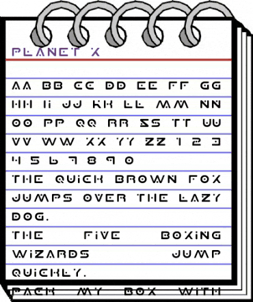 Planet X Regular animated font preview Planet X Regular animated font preview