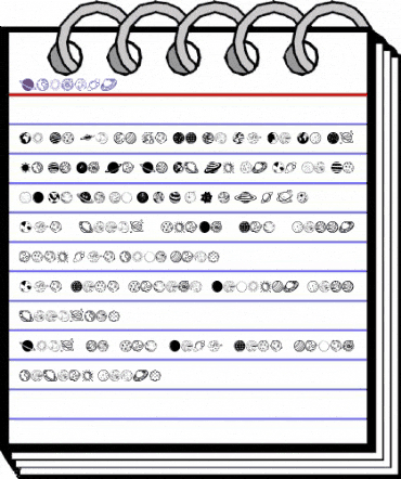 Planets Regular animated font preview