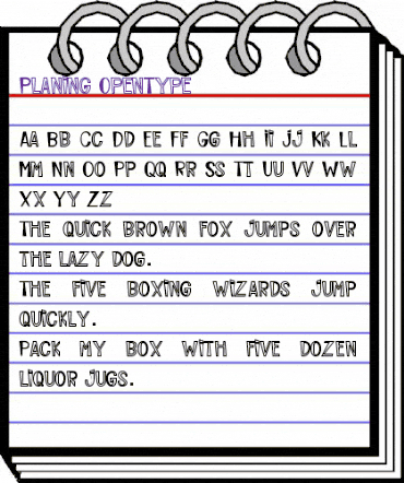 Planing Regular animated font preview