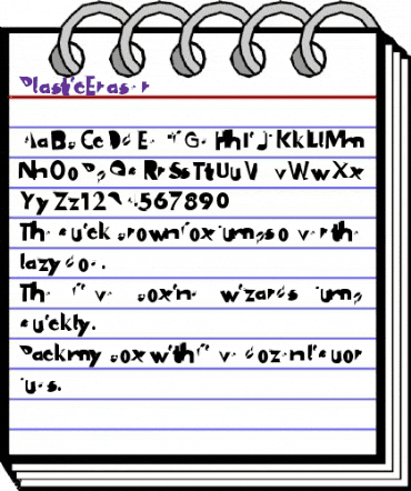 PlasticEraser Regular animated font preview