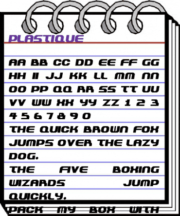 Plastique Regular animated font preview