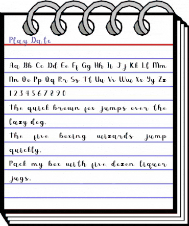 Play Date Regular animated font preview Play Date Regular animated font preview