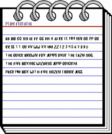 PLAY FLOLALIA Regular animated font preview PLAY FLOLALIA Regular animated font preview