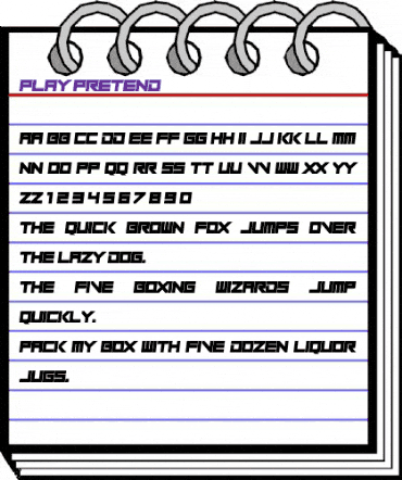 Play Pretend Regular animated font preview Play Pretend Regular animated font preview