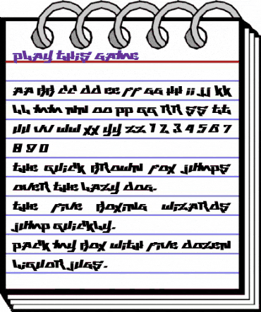 Play This Game Regular animated font preview