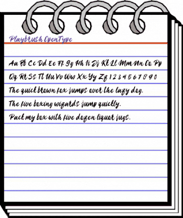 Playbrush Regular animated font preview Playbrush Regular animated font preview