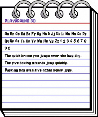 PLAYGROUND 3D Regular animated font preview
