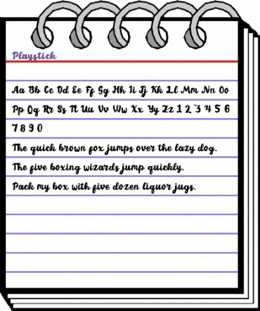 Playstick Regular animated font preview