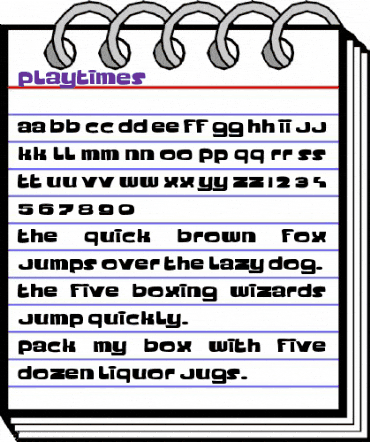 Playtimes Regular animated font preview Playtimes Regular animated font preview