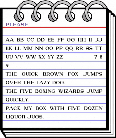 Please Regular animated font preview