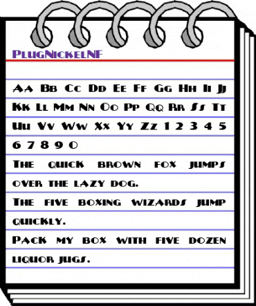 Plug Nickel NF Regular animated font preview