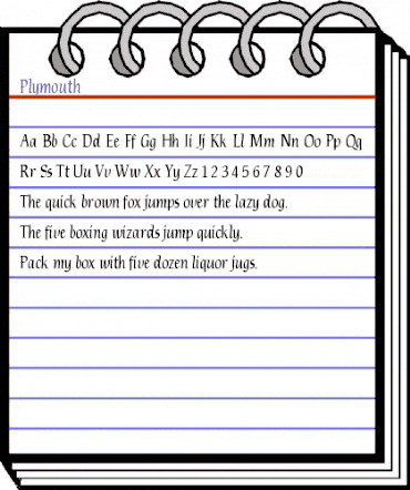 Plymouth Regular animated font preview