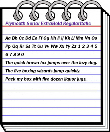 Plymouth-Serial-ExtraBold RegularItalic animated font preview Plymouth-Serial-ExtraBold RegularItalic animated font preview