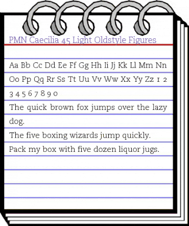 Caecilia LightOsF Regular animated font preview Caecilia LightOsF Regular animated font preview