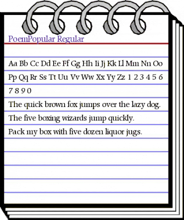 PoemPopular Regular animated font preview