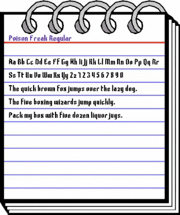 Poison Freak Regular animated font preview