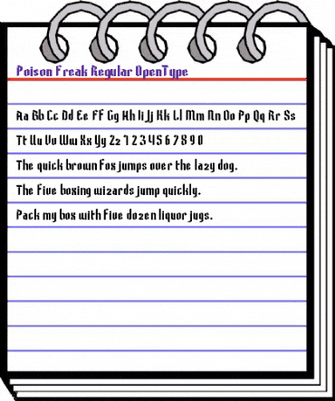 Poison Freak Regular animated font preview