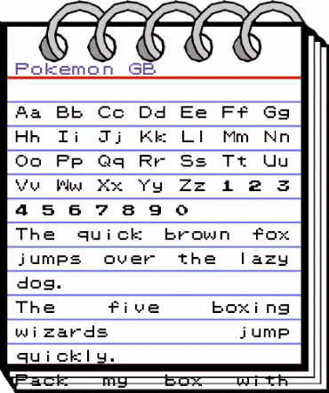 Pokemon GB Regular animated font preview