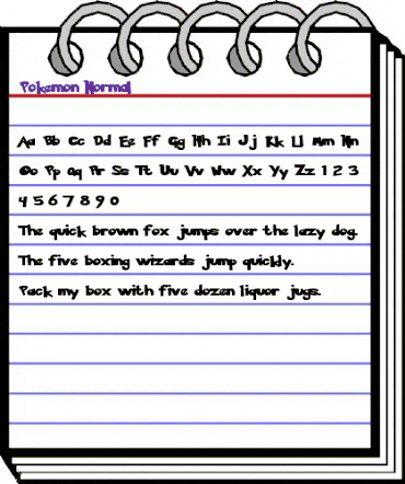 Pokemon Normal animated font preview