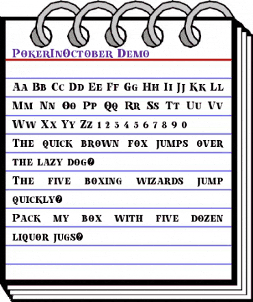 Poker In October Demo animated font preview