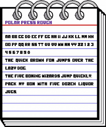 Polar Press Rough animated font preview Polar Press Rough animated font preview