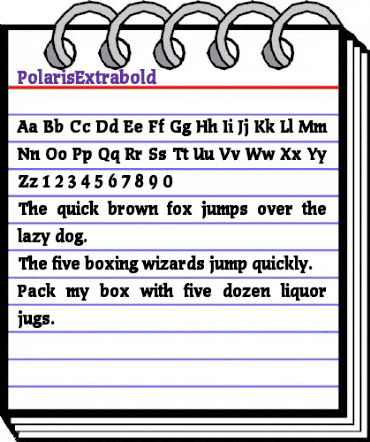 Polaris Regular animated font preview
