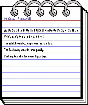 PolCasual DB Regular animated font preview