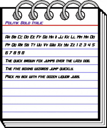 Politik Bold Italic animated font preview Politik Bold Italic animated font preview