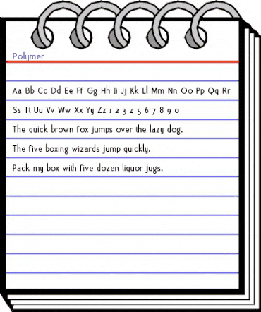 Polymer Book animated font preview