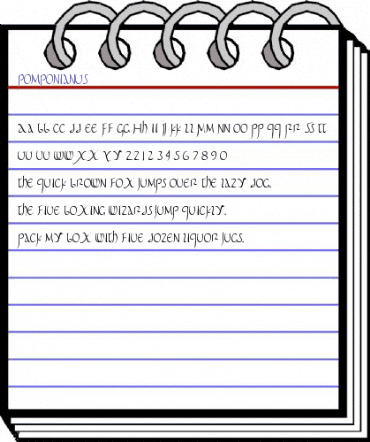 Pomponianus Medium animated font preview Pomponianus Medium animated font preview