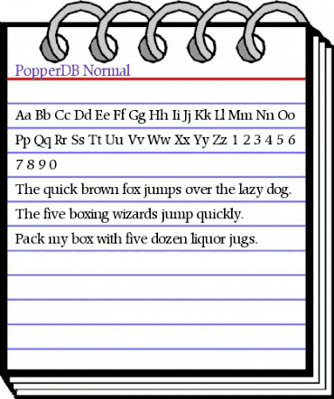 PopperDB Normal animated font preview