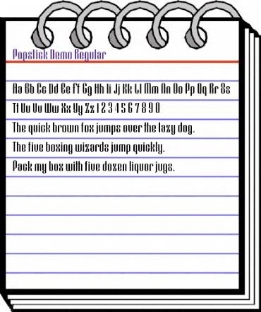 Popstick-Demo Regular animated font preview