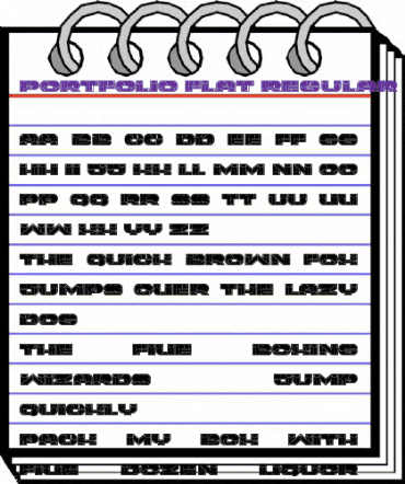 Portfolio Flat Regular animated font preview