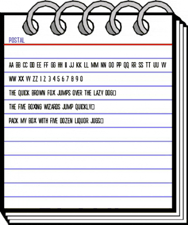 Postal Regular animated font preview