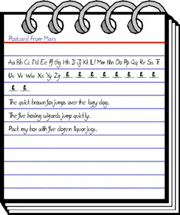 Postcard From Mars Regular animated font preview