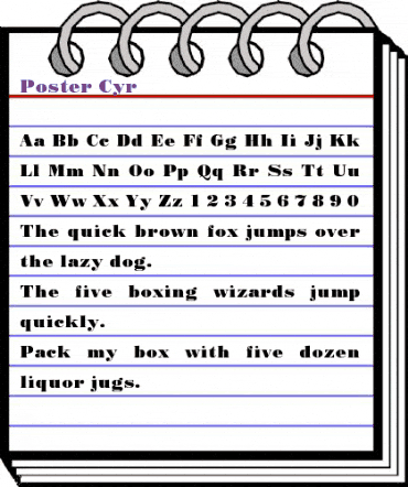 Poster Cyr Regular animated font preview Poster Cyr Regular animated font preview